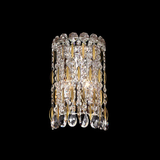 Light Luxury Crystal Beads Leaves Wall Lamp