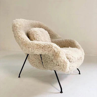 Cozy Fleece Sheepskin Lounge Sofa Chair