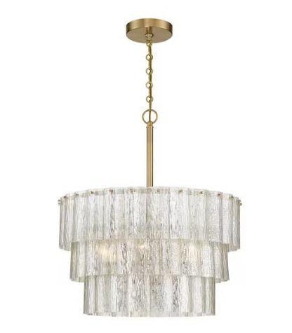 Modern Light Luxury 3/4-layer Round Glass Chandelier