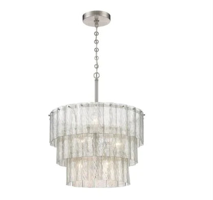 Modern Light Luxury 3/4-layer Round Glass Chandelier