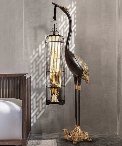 Antique-style Decoration Stork Floor Lamp