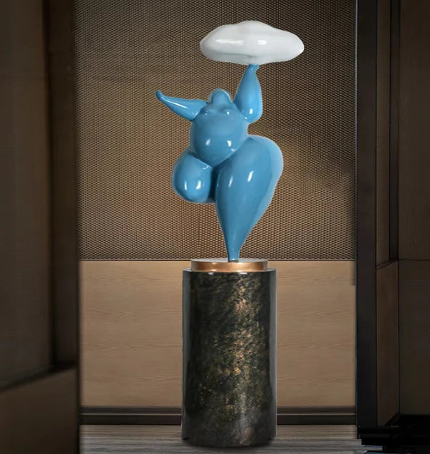 Abstract Creative Figure Sculpture Cloud Floor Lamp