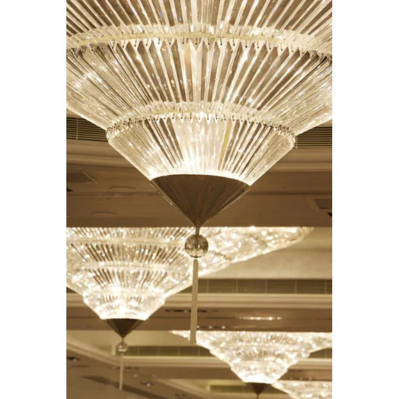 Modern Luxury Exquisite Flush Mount Crystal Chandelier for Low-ceiling