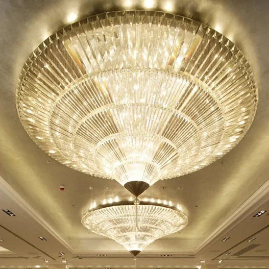 Modern Luxury Exquisite Flush Mount Crystal Chandelier for Low-ceiling