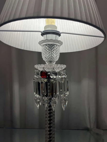 Luxury Black/White Lampshade Crystal Table Lamp