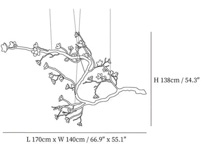 Modern Creative Branch Flower Chandelier for Living Room/Dining Room