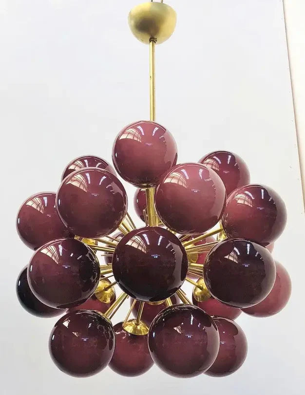 Sputnik White/Purple Grapes Glass Chandelier for Living /Dining Room/Bathroom/Bedroom