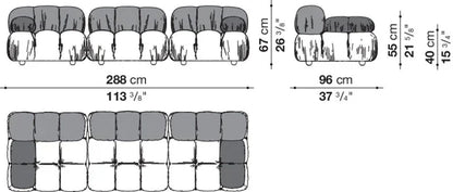 Cloud Straight/Sectional Sofa