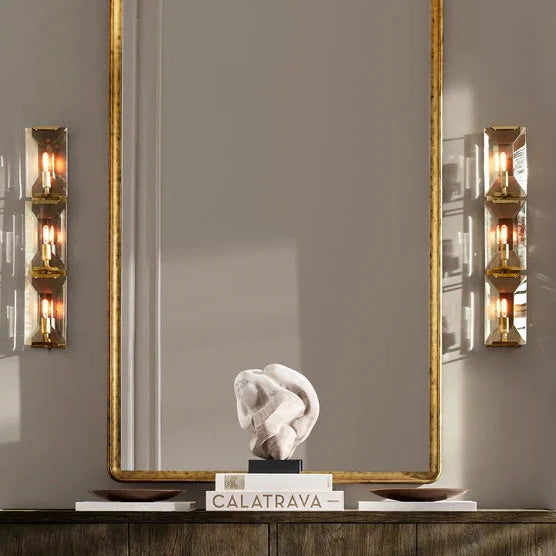 Modern Diamonds-Shape Crystal Single/Triple Wall Sconce