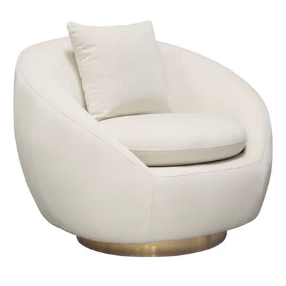 Modern Velvet Swivel Barrel Chair