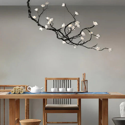 Modern Creative Ceramic Flower Chandelier for Dining Room