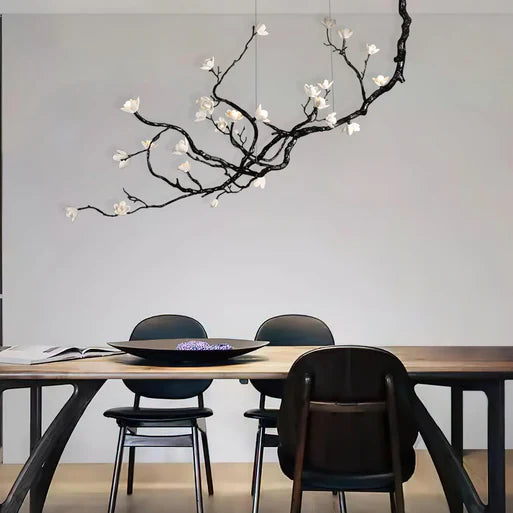 Modern Creative Ceramic Flower Chandelier for Dining Room