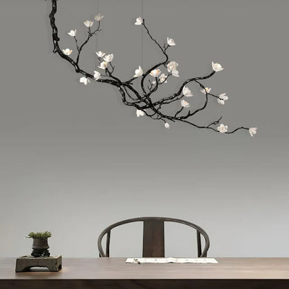 Modern Creative Ceramic Flower Chandelier for Dining Room