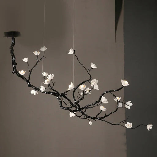 Modern Creative Ceramic Flower Chandelier for Dining Room