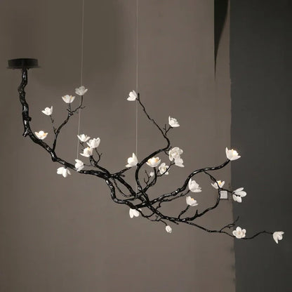 Modern Creative Ceramic Flower Chandelier for Dining Room