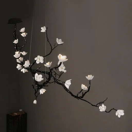 Modern Creative Ceramic Flower Chandelier for Dining Room