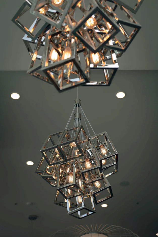 Modern Cube Cluster Chandelier for Living Room/Staircase/Foyer