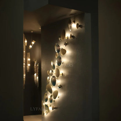 Modern Creative Metal Cobblestone Wall Sconce Set