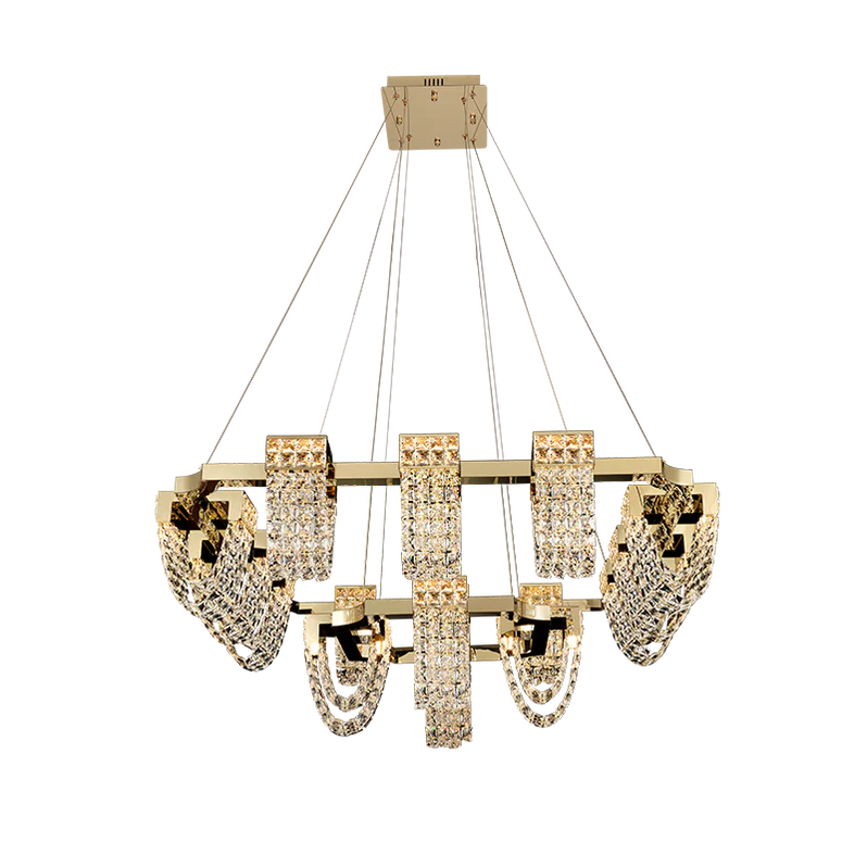 Modern Luxury Newly Crystal Chandelier in Champagne Gold