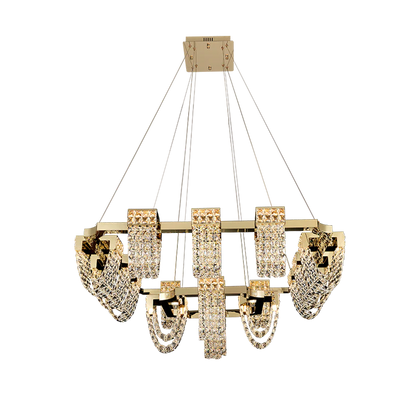 Modern Luxury Newly Crystal Chandelier in Champagne Gold