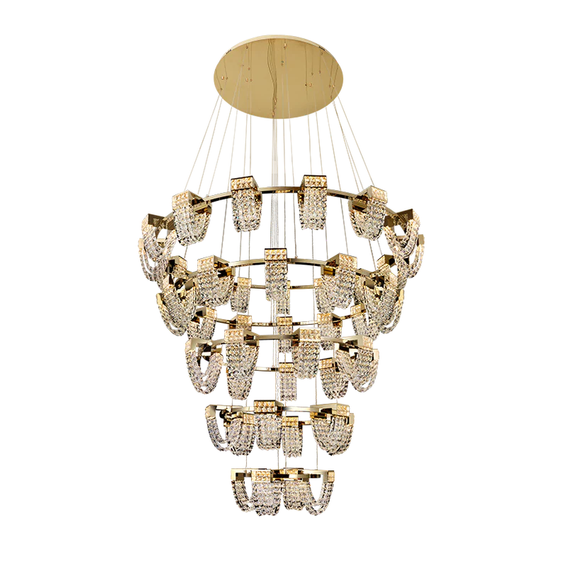 Modern Luxury Newly Crystal Chandelier in Champagne Gold