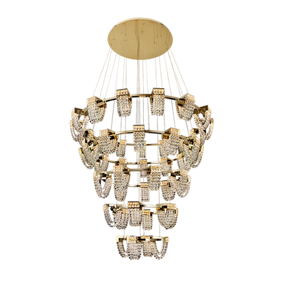 Modern Luxury Newly Crystal Chandelier in Champagne Gold