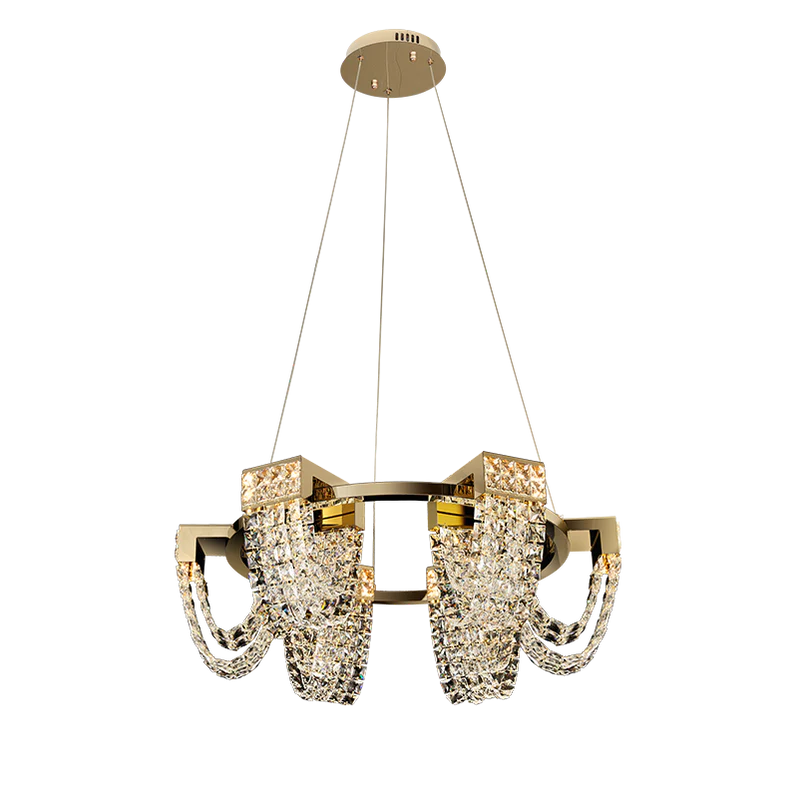 Modern Luxury Newly Crystal Chandelier in Champagne Gold