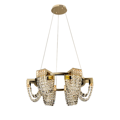 Modern Luxury Newly Crystal Chandelier in Champagne Gold