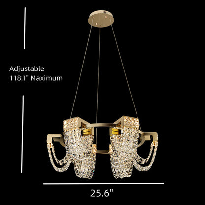 Modern Luxury Newly Crystal Chandelier in Champagne Gold