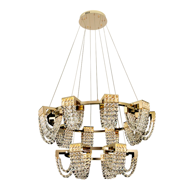 Modern Luxury Newly Crystal Chandelier in Champagne Gold