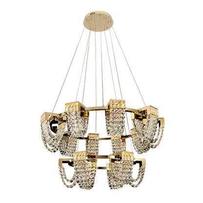 Modern Luxury Newly Crystal Chandelier in Champagne Gold