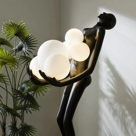 Human Statue Art Floor Lamp