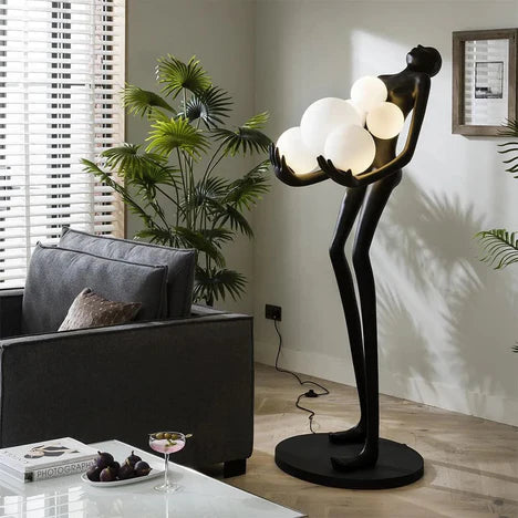 Human Statue Art Floor Lamp