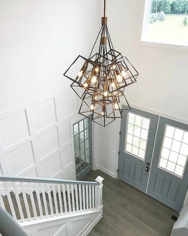 Modern Cube Cluster Chandelier for Living Room/Staircase/Foyer