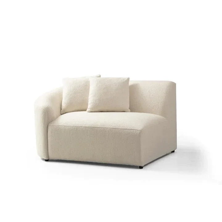 Curved Upholstered Sofa for Living Room