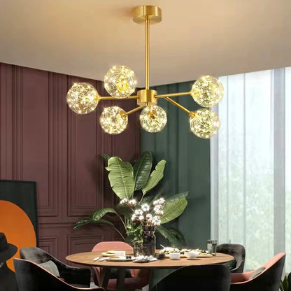 Modern Starlight Chandelier for Living Room Magic Beans Ceiling Light Molecular Dining Room Lamp