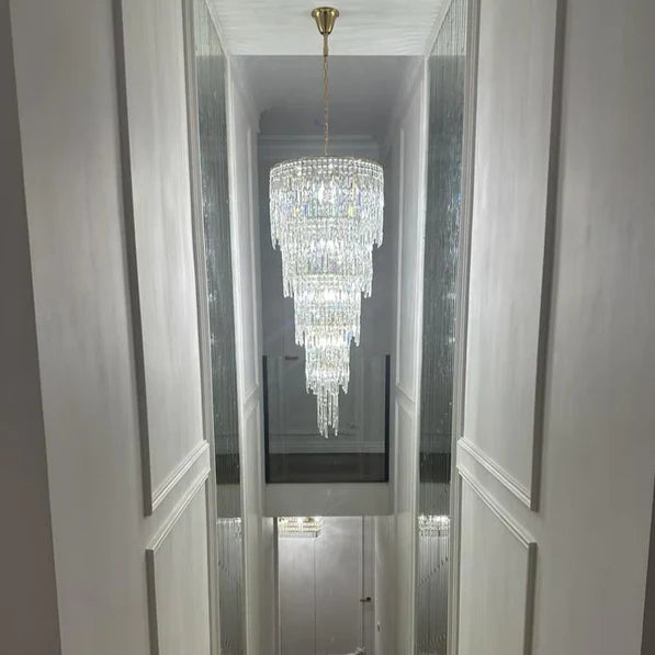 Luxury Multi-layer Crystal Chandelier for Staircase/Foyer