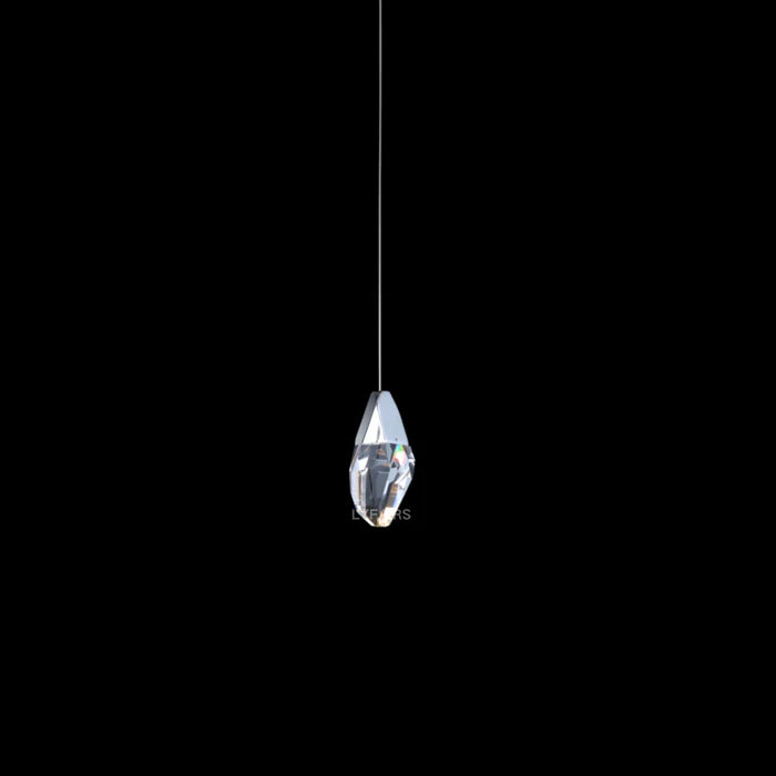 Modern Floating Diamond Crystal Chandelier for High-ceiling