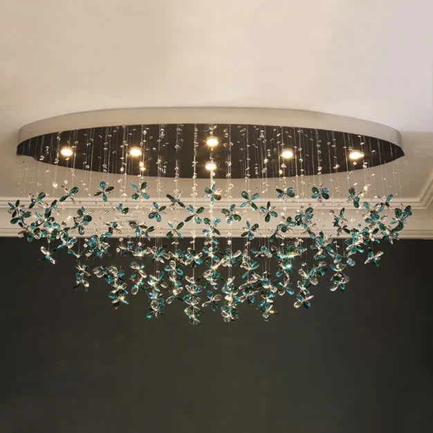 Luxury Crystal Flower Chandelier for Dining Room/Living Room