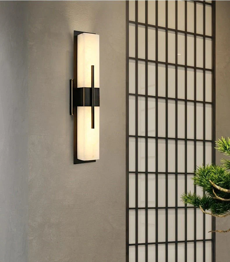 Outdoor Minimalist Rectangular Stainless Steel Acrylic LED Waterproof Wall Sconce Lamp