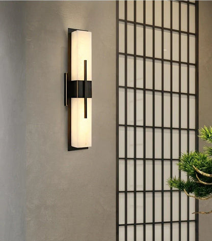 Outdoor Minimalist Rectangular Stainless Steel Acrylic LED Waterproof Wall Sconce Lamp