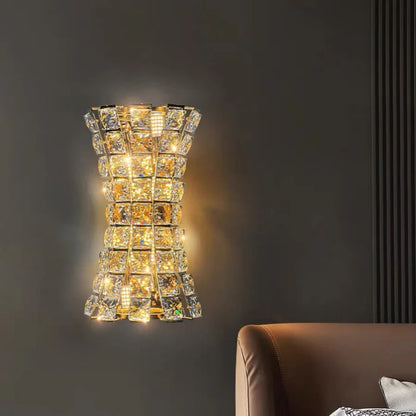 Modern Drum Crystal Wall Lamp