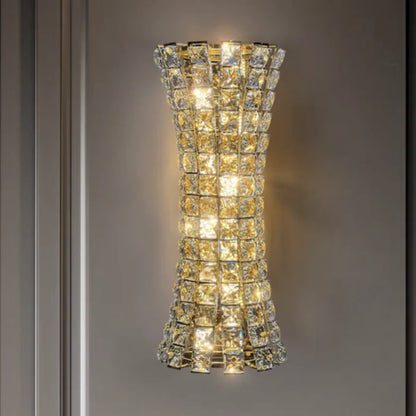 Modern Drum Crystal Wall Lamp