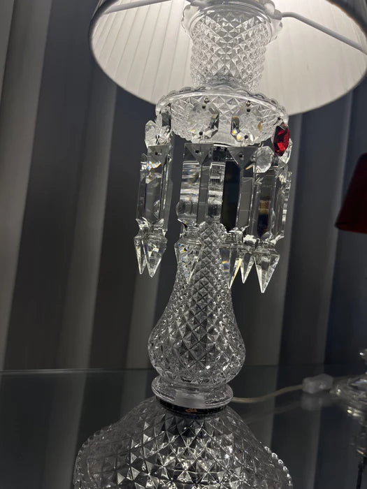 Luxury Black/White Lampshade Crystal Table Lamp