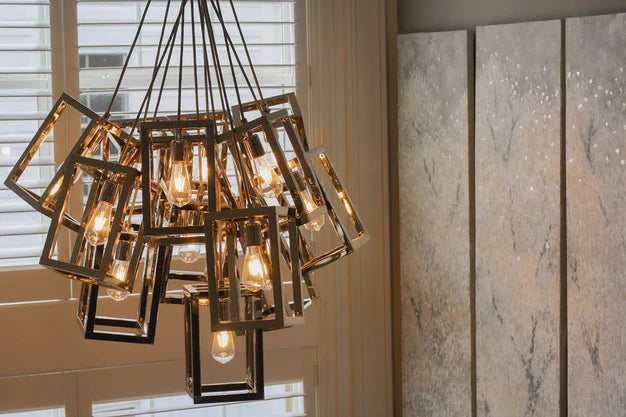 Modern Cube Cluster Chandelier for Living Room/Staircase/Foyer