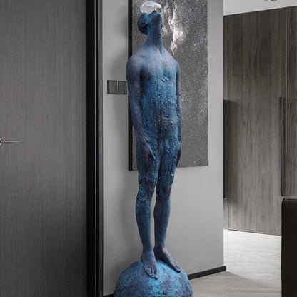 Blue Man Art Sculpture