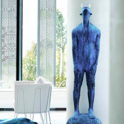 Blue Man Art Sculpture