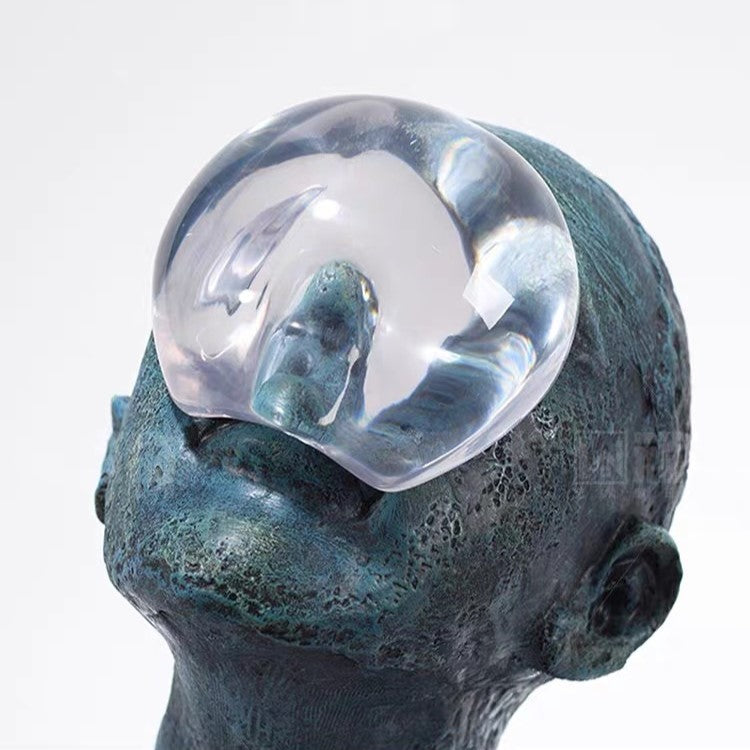 Blue Man Art Sculpture