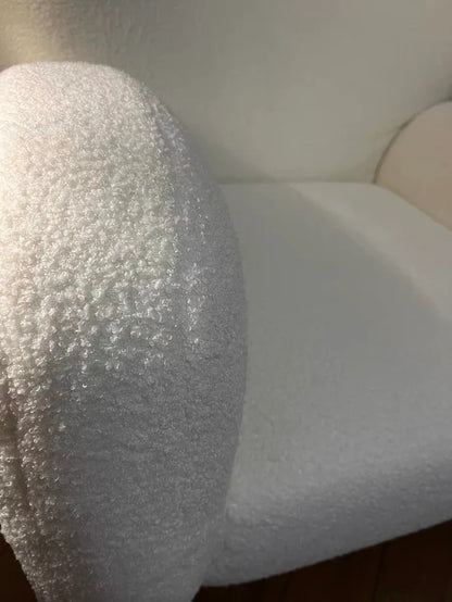 Fleece White Sofa Chair