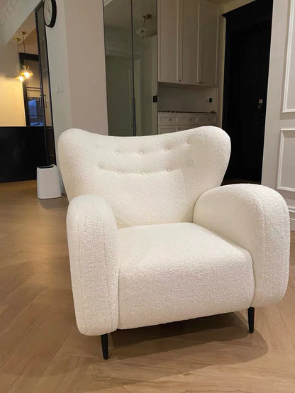 Fleece White Sofa Chair